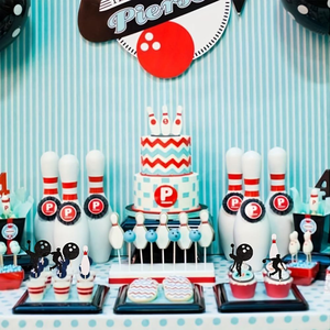 24 Adornos Brillantes para Cupcakes de Boliche, Decoración para Fiestas de Cumpleaños con Temática Deportiva - Product Image 4