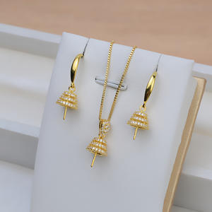 DIY Female Fashion Jewelry Set S925 <b>Silver</b> Hat <b>Headband</b> Earrings Pendant Accessories Semi Finished Tray 1361 - Product Image 1