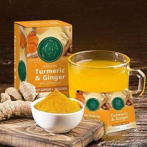 Handcrafted Organic Ginger Root Herbal <b>Tea</b> with Spicy Lemon Peel & Warm Spices Daily Vitality Boost in Cup - Product Image 3