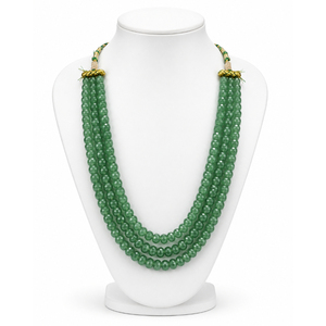 Collar Multicapa de Piedras Facetadas de Plata Verde Shree Ambikanath al por Mayor para la Fabricación de Joyas - Product Image 1