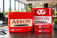 Papiers de copie de bureau Arrow de haute qualité A4 80g/70g Blancs Fabriqués en Thaïlande pour la copie