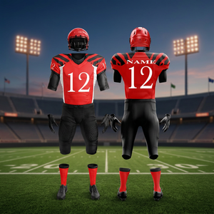 Ensemble d'uniformes de football américain personnalisés en gros, légers, à séchage rapide, antibactériens, à manches courtes, respirants - Product Image 3