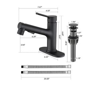 Robinet <span class=keywords><strong>de</strong></span> salle <span class=keywords><strong>de</strong></span> bain extractible en or brossé, mitigeur <span class=keywords><strong>de</strong></span> lavabo 3 modes avec douchette <span class=keywords><strong>fontaine</strong></span> <span class=keywords><strong>pour</strong></span> la rénovation <span class=keywords><strong>de</strong></span> lavabo moderne - Product Image 2