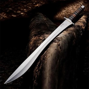 Cuchillo de Caza de Hoja Fija DIY OEM de Alta Calidad, Hoja de Acero Inoxidable con Punta Caída, Mango de Madera, Funda de Cuero, Cuchillo para Acampar al Aire Libre - Product Image 4