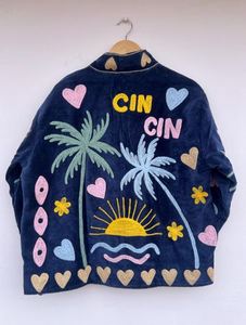 Chaqueta de Invierno Estilo Bohemio Hippie Indio de Alta Calidad para Mujer, Nuevo Patrón, Terciopelo, Bordado Suzani, Unisex - Product Image 5