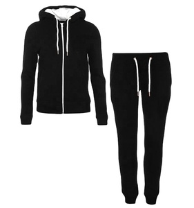 Conjunto Deportivo con Capucha para Mujer, Color Rosa y Negro, Bloques de Color, Manga Larga, Cierre Frontal con Cremallera, Pantalones Deportivos, Ropa Casual de Otoño - Product Image 2