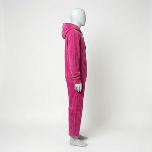Unisex Pink Dip Dye <b>Tracksuit</b> Hooded Full Sleeve Gradient Color Casual Loose Fit Cotton Sweatshirt And Pants Set Autumn Wear - Product Image 3