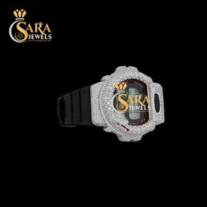 Reloj de Lujo con Diamantes Moissanite Negros VVS, Números Romanos, Correa de Caucho y Acero Inoxidable de Alta Calidad, Movimiento Mecánico - Product Image 3