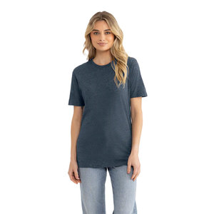 NEXT Level เสื้อยืดสีดำและสีฟ้าสำหรับผู้ชายเสื้อยืดใส่สบายคอแต่งเทปหนัก - Product Image 4