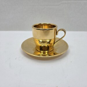 Elegant look Metal Tea Coffee <b>Cup</b> and <b>Saucer</b> in Brass Gold Finished Best Quality Tabletop Serving Tea <b>Cup</b> and <b>Saucer</b> - Product Image 1