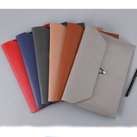Portadocumentos Multifuncional Impermeable, Carpeta Organizadora Resistente con Hebilla, Bolsa de Almacenamiento de Archivos de Cuero PU Premium