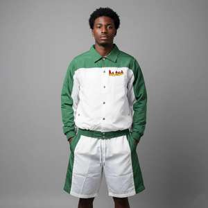 Conjunto Deportivo Personalizado, Chaqueta y Pantalones Cortos Cortavientos, Ropa Deportiva Ligera para Hombre, Traje de Nylon, Pantalones Cortos Cortavientos - Product Image 1