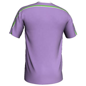 T-shirt de sport pour homme, col en V, violet, manches courtes, léger, respirant, entraînement athlétique, vêtements décontractés - Product Image 2