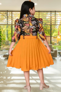 Robe de fête pour filles, imprimé floral, best-seller, avec ceinture et sac à bandoulière assorti, pour anniversaires, mariages et événements. - Product Image 4