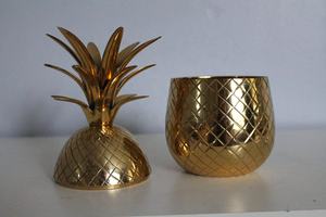 Vajilla Vintage de Piña de Latón Fundido, Decoración de Metal, Estilo Vintage - Product Image 3