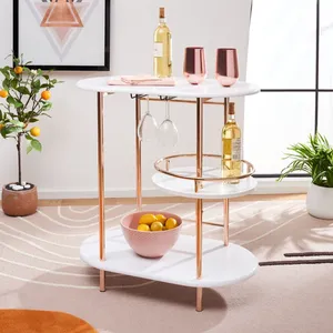 New Style Handmade Metal <b>Trolley</b> Luxury Serving Cart with Wheels for Home Hotel Restaurant <b>Bar</b> and Wedding CateringLuxury Gold - Product Image 5