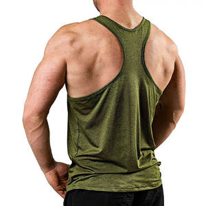 Custom Men's Deep Cut <b>Stringer</b> Tank Top Premium Breathable 100% Polyester Crew Neck Bodybuilding Gym Workout <b>Vest</b> OEM ODM - Product Image 4