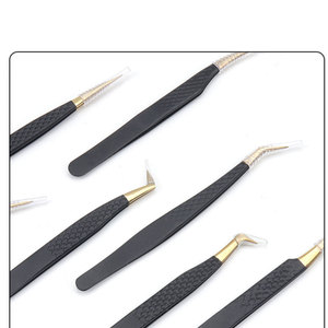 Pinzas de 90 grados para extensión de pestañas, de sujeción fuerte, delgadas, rectas, con volumen, para venta al por mayor, portátiles, proveedor a granel de pinzas para pestañas - Product Image 4