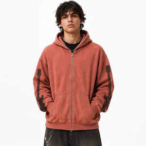 <b>Men's</b> Regular Fit Hooded Sweatshirt Solid Brown Organic Cotton Fleece Casual <b>Summer</b> Wear Front Logo Pocket Design High Street - Product Image 2