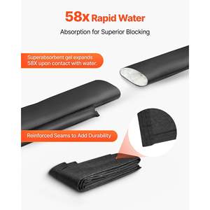 Lot de 8 sacs de sable sans sable de 10 x 0,7 pieds, barrière anti-inondation, blocage absorbant l'eau pour la prévention des inondations, réutilisable, sécurité de la porte - Product Image 3