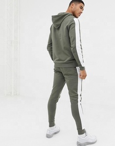 Chándal a granel de algodón liso con estilo, chándal personalizado con logo personalizado, juegos de fitness para gimnasio - Product Image 2