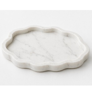 Premium Green Marble Elevated Tray with <b>Legs</b> Natural Stone Platform Serving Tray Luxury Coffee <b>Table</b> Display Stand Decorative - Product Image 5