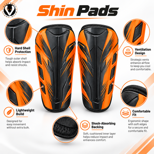 Professional <b>Shin</b> <b>Pads</b> Featuring Protective Shell Ergonomic Construction And Soft Padding For Training Matches And Team Play - Product Image 6