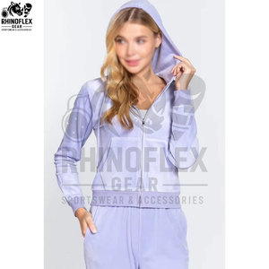 Trending Products New Arrivals Cotton Ladies <b>Velour</b> <b>Tracksuits</b> Velvet Crop Hoodies And Pants Sets Women 2 Pieces For Girls - Product Image 6