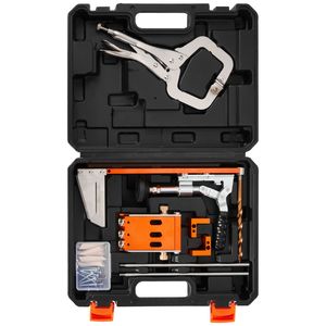 Adjustable 1/2 1-1/2 Pocket Hole Jig Kit with Toolcase C-Clamp <b>Step</b> <b>Drill</b> Hex Wrench <b>Drill</b> S for Finger Jointers" - Product Image 5