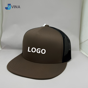 Gorra Trucker de Malla con Bordado 3D de Dos Tonos y Logotipo Personalizado al por Mayor, Ajustable con Cierre a Presión, Hecha en Vietnam - Product Image 1