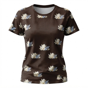 Nueva Camiseta Casual de Manga Corta para Mujer, Corte Ajustado, con Decoración de Pedrería, Cuello Redondo, Primavera 2026, Venta al Por Mayor - Product Image 5
