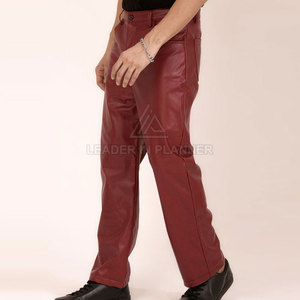 Pantalones de Cuero para Hombre de Alta Calidad al Por Mayor, Mejor Precio, Pantalones de Cuero con Logotipo Personalizado - Product Image 2