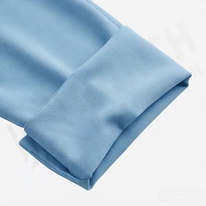 Abaya Kaftan pour femmes, style modeste, en mousseline, coupe droite naturelle, manches amples et plissées, devant ouvert, couleur personnalisable, pour musulmanes - Product Image 5