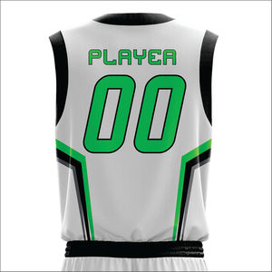 Uniforme de Baloncesto de Verano Transpirable Sublimado Personalizado Hecho en Pakistán, Unisex, Sin Mangas, Anti-UV, 100% Poliéster, Diseño Personalizado - Product Image 3