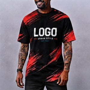 T-shirts classiques pour hommes à manches courtes en tricot - Coupe ample 100% coton, col rond sportif, imprimés par sublimation - Product Image 1