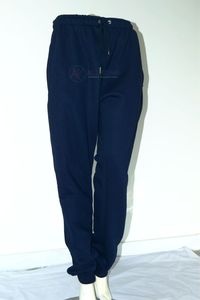 Pantalon évasé bleu marine pour femme, taille élastique, en polyester/coton French Terry, fournisseur OEM en gros, mode streetwear, vêtements de sport - Product Image 2