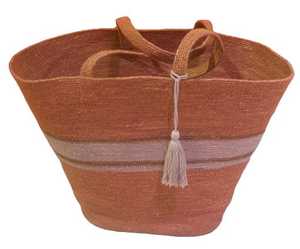 Handmade Jute Storage Basket With Dual Handles Woven Rope Organizer Bag For Home Laundry Picnic Storage Decorative Basket - Product Image 2