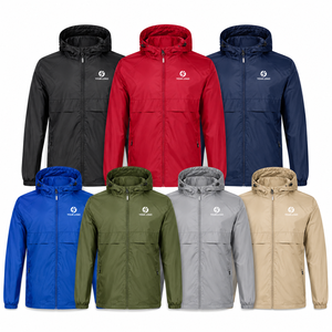 Custom <b>Packable</b> Hooded Windbreaker <b>Jacket</b> Lightweight Water Resistant Outdoor Running <b>Jacket</b> OEM Manufacturer Wholesale - Product Image 2
