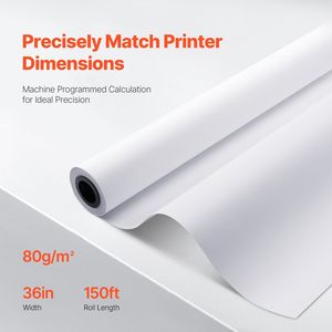 Carta Plotter di grande formato 36X150 ft 4 rotoli 20 libbre per disegni CAD piani ingegneristici mappe di disegni architettonici carta - Product Image 3