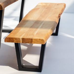 Banco de Diseño Industrial de Madera de Acacia Vandana Falcon Zenova para Hogares Modernos y Espacios Exteriores - Product Image 2