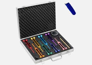 Juego de diapasones de chakra codificados por colores de alta calidad, de aleación de aluminio, para sanación con sonido y meditación. - Product Image 3
