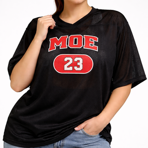 Jersey de Fútbol Americano Unisex Negro de Moda 2026, Corte Holgado, Personalizable con Logotipo, Impresión OEM, Venta al Por Mayor, Marca Privada, Compradores de EE. UU. - Product Image 1