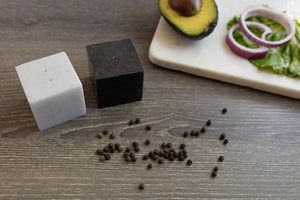 Decorative <b>salt</b> pepper container modern kitchen accessory chic marble table decor marble spice holder elegant serving accessory - Product Image 2