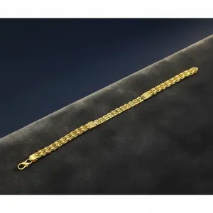 Elegante Brazalete de Oro para Mujer y Hombre, Diseño Clásico de Cadena, Regalo para Aniversario, Boda, Cumpleaños, Joyería de Lujo para Uso Diario - Product Image 1