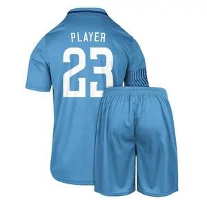 Conjunto completo de alta calidad, camiseta de fútbol, secado rápido, tela de poliéster sublimada, ropa de fútbol, uniforme de fútbol profesional 3 D