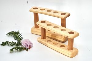 Wood <b>Toothbrush</b> <b>Holder</b> Stand Rectangle Minimalist Bathroom Organizer for <b>Toothbrushes</b> and Toothpaste Convenient Countertop Rack - Product Image 5