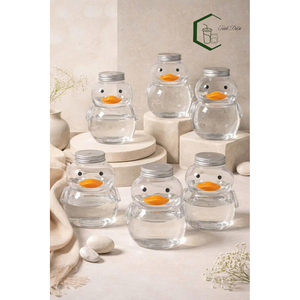 Bouteille en plastique PET de 500 ml en forme de canard mignon avec bouchon à vis en aluminium pour boissons comme le thé au lait, le jus, le café - Emballage de boissons OEM - Product Image 4