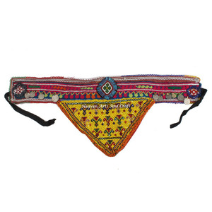 Vintage Belt Belly Dance Bead Afghani Traditional Waist Belt Kuchi Tribal BB033A <b>Old</b> Banjara Real Vintage Handmade Beaded Belts - Product Image 1