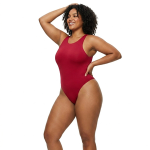 Plus Size Compression <b>Bodysuit</b> Women's Gym Fitness Base Layer Jumpsuit Scoop Neck Yoga Wear Body-con Women Plus Size <b>Shape</b>-wear - Product Image 5