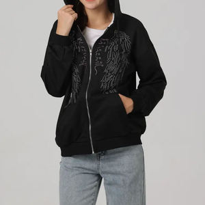 Sudadera Ligera con Pedrería, Sudadera de Felpa Francesa, Sudadera de Algodón Orgánico, Sudadera de Forro Polar Cepillado, Sudadera con Estampado Serigrafiado - Product Image 4